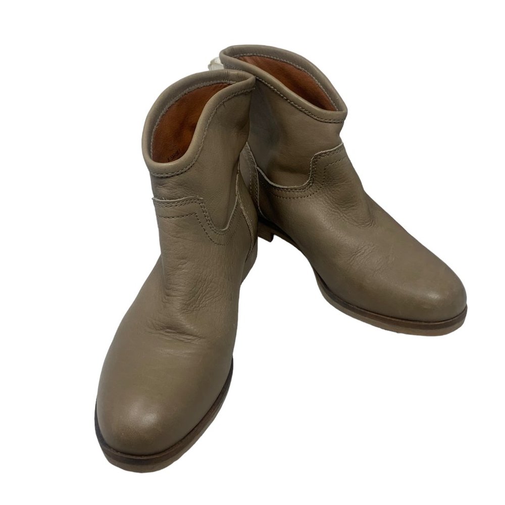 LUCKY BRAND Garmann Taupe Leather Pull‎ On Booties